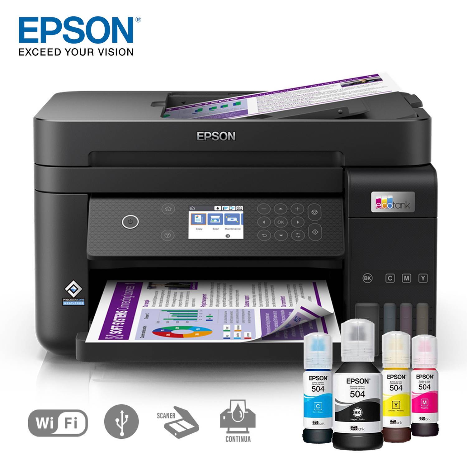 Impresora Epson Ecotank L5590 Multifuncional, ADF, Wifi