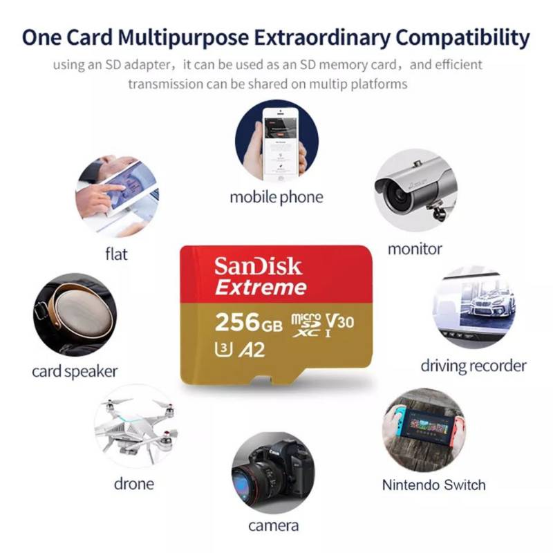 Tarjeta micro sd Sandisk Extreme, tarjeta de memoria Original A2 U3 V30,  tarjeta microsd UHS-I, tarjeta Flash 4K, Mode de Mujer