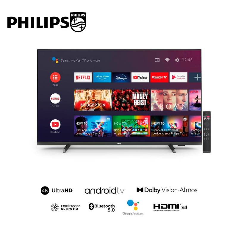 PHILIPS - Televisor PHILIPS 50 SMART TV ANDROID UHD 4K 50PUD7406
