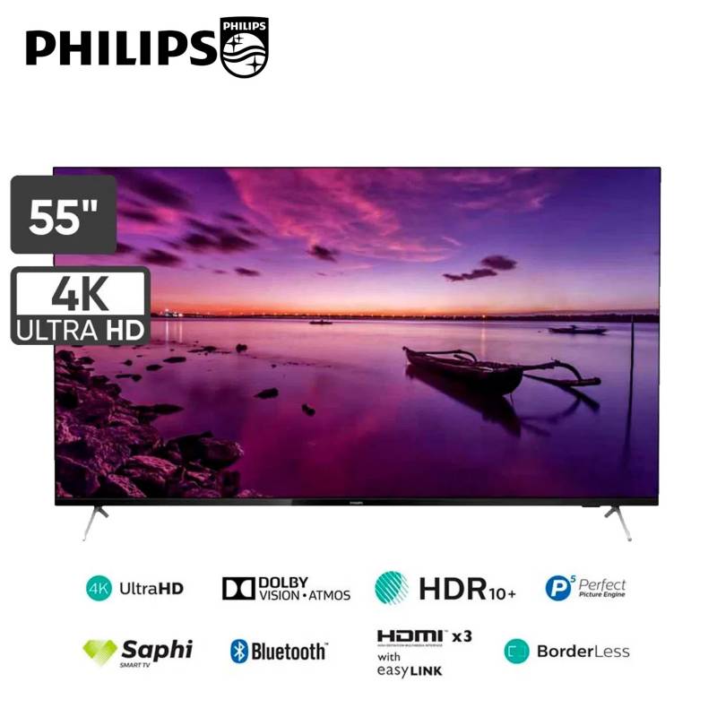 PHILIPS - Televisor PHILIPS 55 SMART TV UHD 4K 55PUD7625