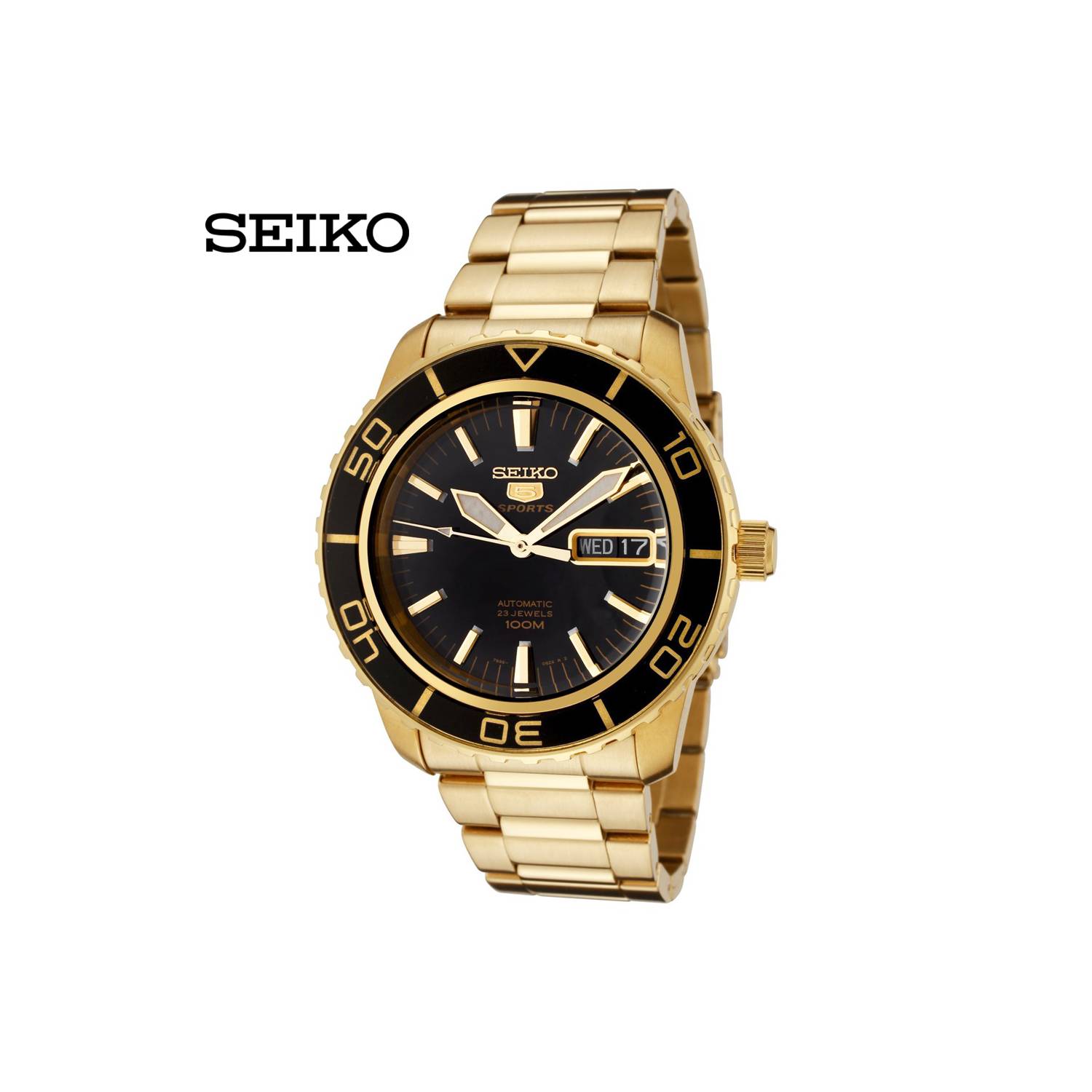 Reloj Seiko 5 SNKP14 Automático Para Hombre Fecha Acero Inoxidable -  Plateado Dorado