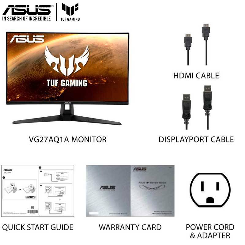 Monitor Asus TUF Gaming VG27AQ1A 27 WQHD, IPS, HDR, 170Hz, 1ms,G-SYNC ASUS