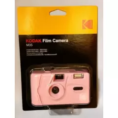 KODAK - Cámara de película  ROSADA reutilizable, flash integrado