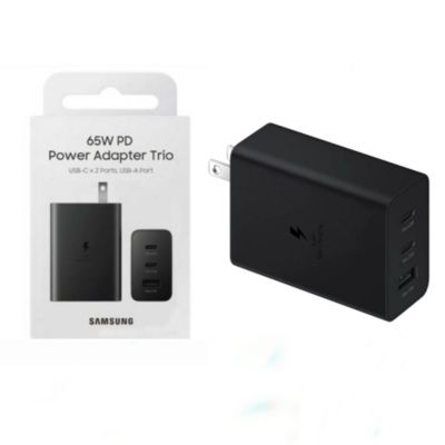 Cargador Samsung Power Adapter Trio 65W USB-C - Negro SAMSUNG