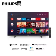 PHILIPS - Televisor PHILIPS 65 SMART TV ANDROID UHD 4K 65PUD7406
