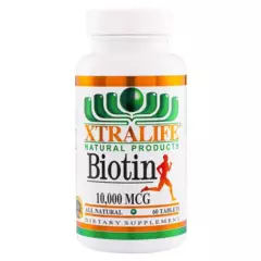 XTRALIFE NATURAL PRODUCTS - Biotin 10,000 mcg Xtralife - 60 Tabletas