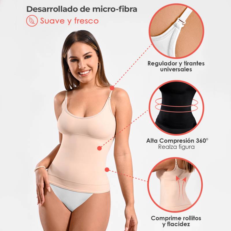 Faja mujer reductor moldeadora cintura abdomen flacidez y rollitos GENERICO