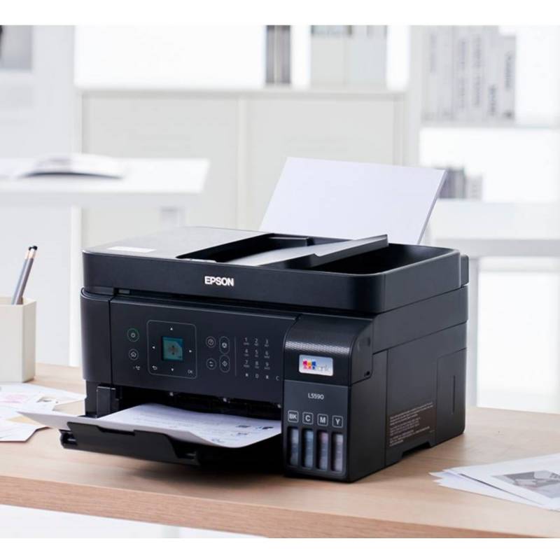 Impresora Multifuncional Epson L5590, Pantalla LCD, ADF, Wifi, Lan, USB