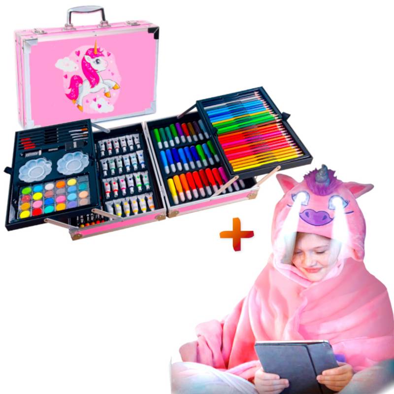 Set de arte Joyway en estuche de Aluminio Diseño Unicornio