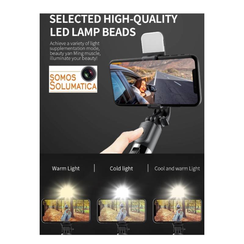 Palo Selfie Para Móvil 2 En 1 Trípode Con Conexión Bluetooth