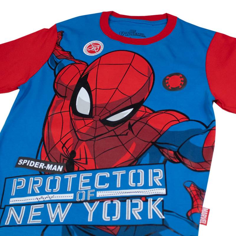 Polo ml spiderman azul MARVEL 