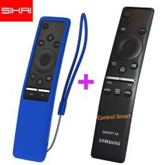 A1 - Control remoto para tv samsung smart + funda de silicona - azul