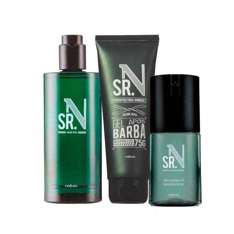 Sr N EDT de Hombre con Gel dps Afeitar y Deo Spray NATURA 