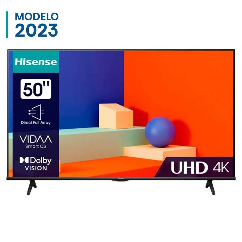 HISENSE - Televisor Hisense 50” Smart TV UHD 4K 50A6K