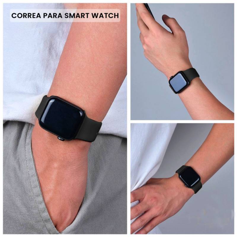 correia de relógio elástica transparente de 20mm, correia da faixa 7 do  Smart Watch de TPU