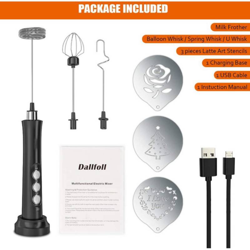  Dallfoll - Espumador manual, recargable por USB