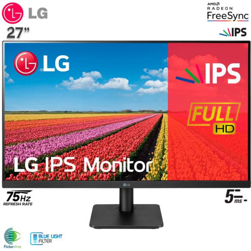 LG - Monitor lg 27mp400-b, 27", 1920 x 1080, fhd, ips, vga / hdmi