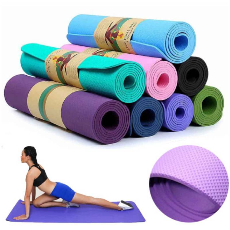 1 Esterilla Yoga Plegable y Acolchada, Colchoneta Fitness, Mat Ejercicios  en Casa, Pilates, Caucho, 60 x