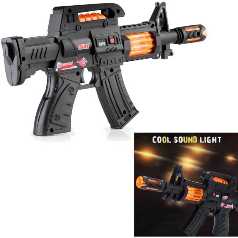 Juego De Armas Metralleta Con Luz Y Sonido Light Gun
