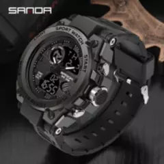 SANDA - Reloj Hombre Deportivo Análogo Digital Impermeable con Cronógrafo