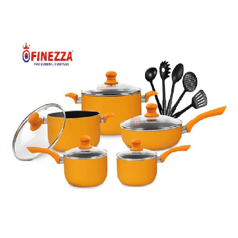 Set de Ollas Antiadherentes Finezza FZ-1655T Negro