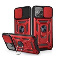 Funda para Xiaomi REDMI NOTE 10S Holder + Protector Rojo Antishock