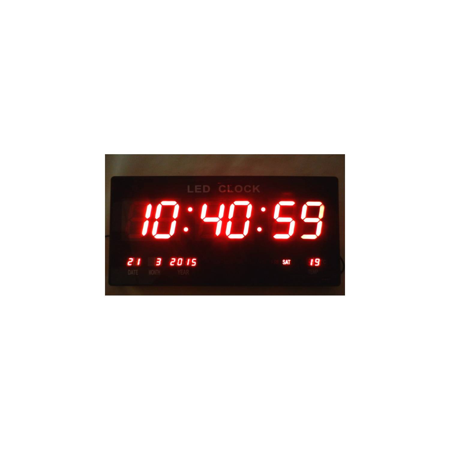 Reloj Pared Digital -Fecha Hora Temperatura - Promart