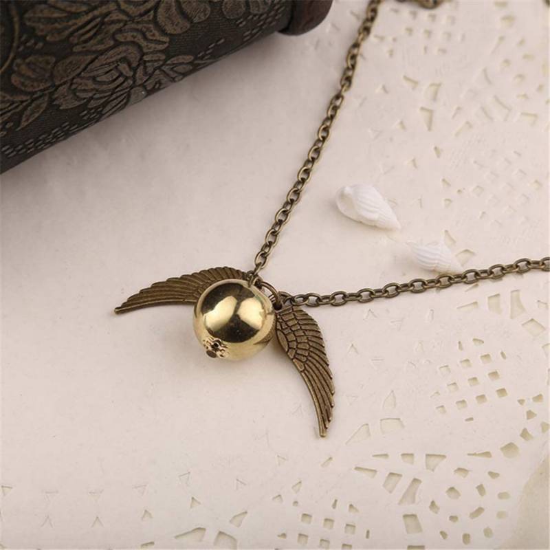 Collar Snitch Dorada de Harry Potter Cosplay Accesorios HP Joyas