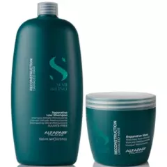 ALFAPARF MILANO - Shampoo Reparador Sin Sal 1000ml + Mascarilla Alfaparf Reconstruction