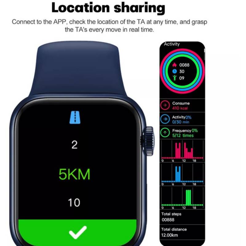 Smartwatch Militar Tw11 Bluetooth llamadas NFC brújula GPS - Gris