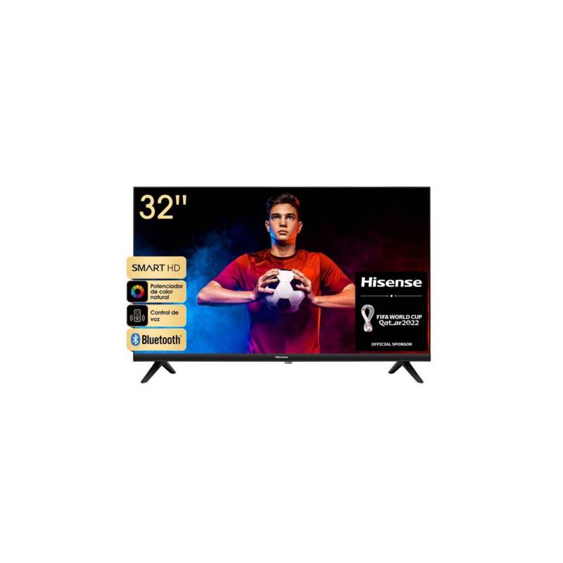 Televisor Hisense 32 HD Smart TV 32A4H con Control de Voz Negro