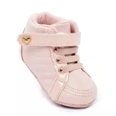 KLIN - Zapatillas para Bebe Niña Palo rosa tipo Bota con Caña KLIN