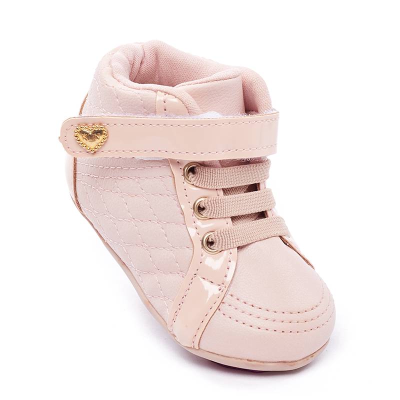Zapatillas para Bebe Niña Elegante Plateado con Caña KLIN KLIN