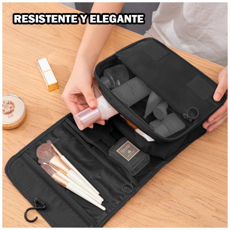 Organizador Neceser de Viaje A06 NG Y Juego 4 Esponjas Maquillaje VD  SASHIJA 