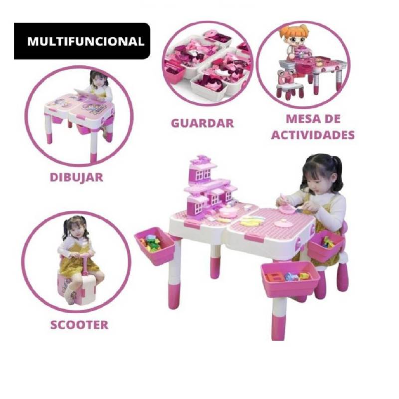 Escritorio Infantil Mesa y Silla Niña OEM