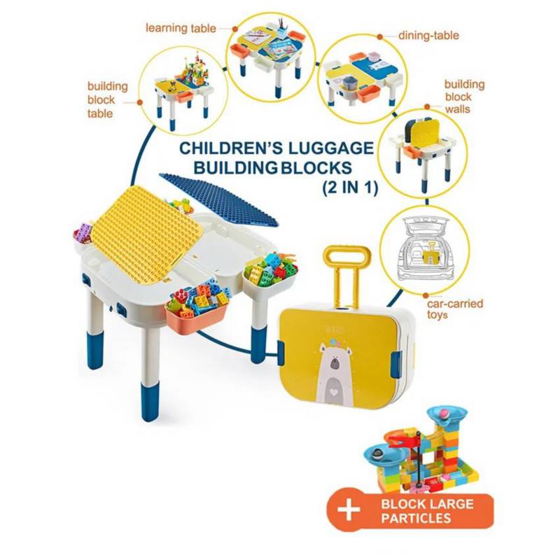 Mesa didáctica juegos lego para niños + silla + 600 legos OEM