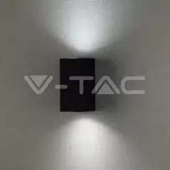 V-TAC - APLIQUE DE PARED WALL LAMP NEGRO 5W LAMPARA OSRAM 2XGU10 3000K V-TAC
