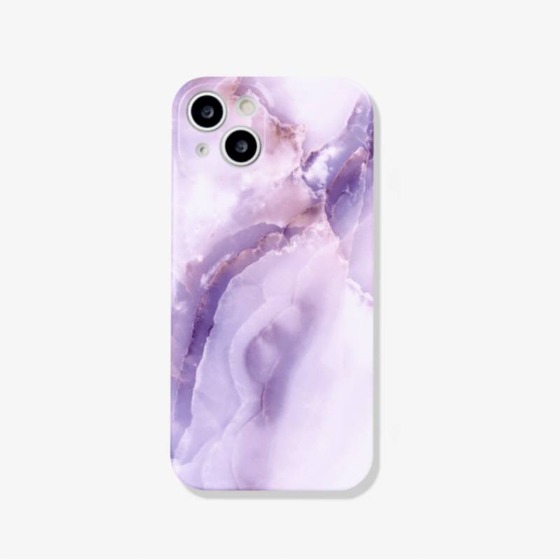 Carcasa Silicona Marmol Lila iPhone 13 Pro Max