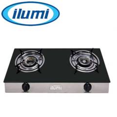 ILUMI - Cocina de Mesa a Gas de 2 hornillas ILUMI CG-2000TG