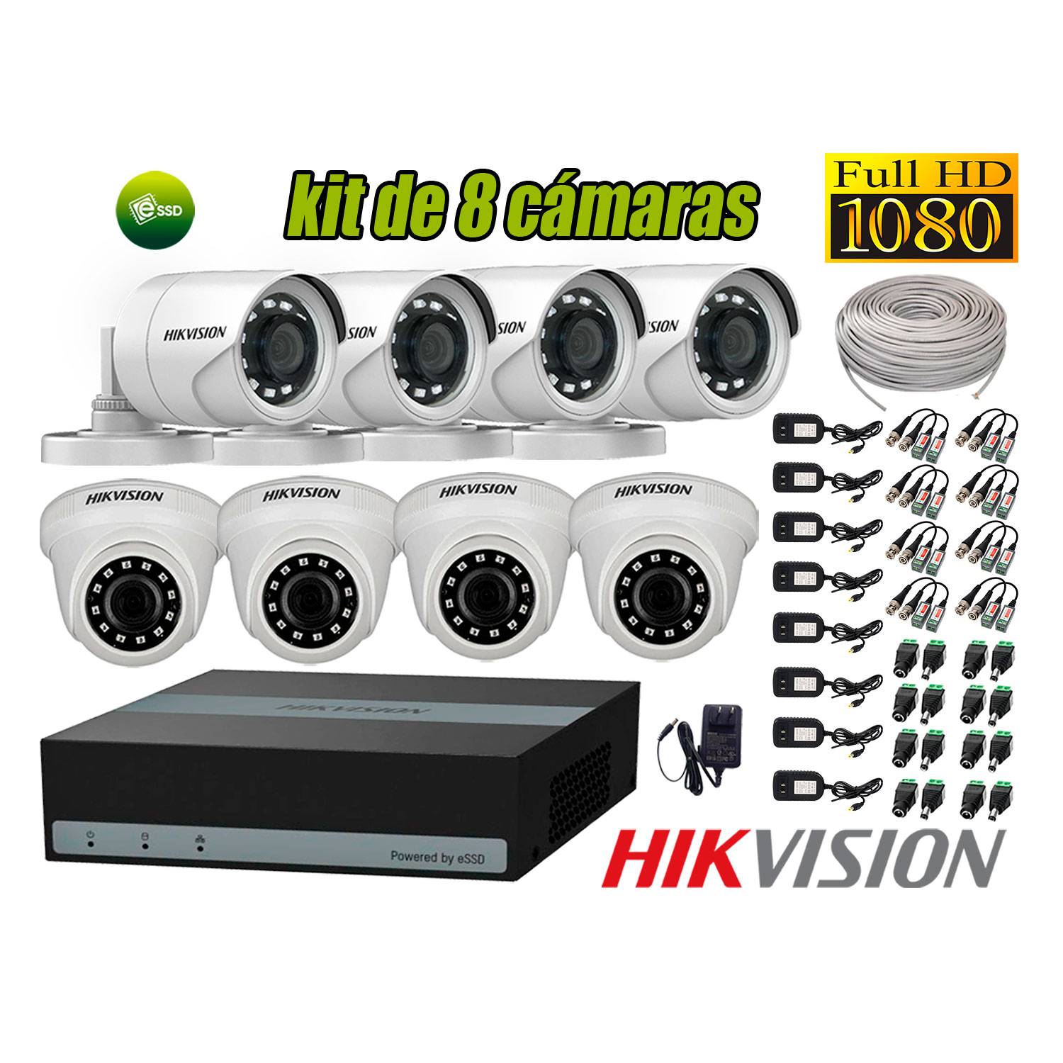 Kit CCTV 8 Cámaras de Seguridad + DVR - Tienda Oficial Yale Perú