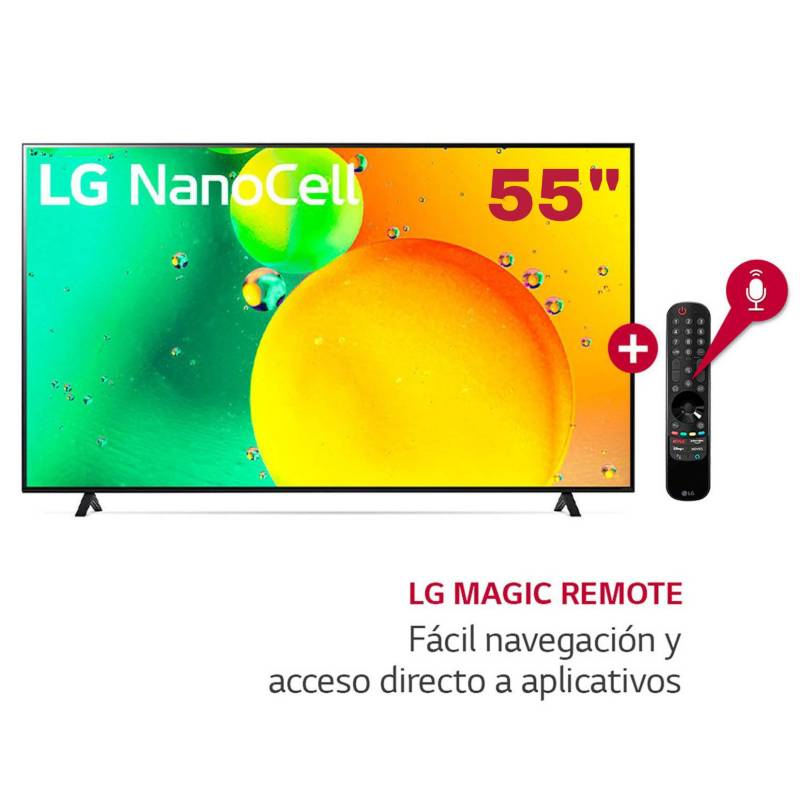 LG - Televisor LED Smart TV LG 55 NanoCell 4K ThinQ AI 55NANO75SQA
