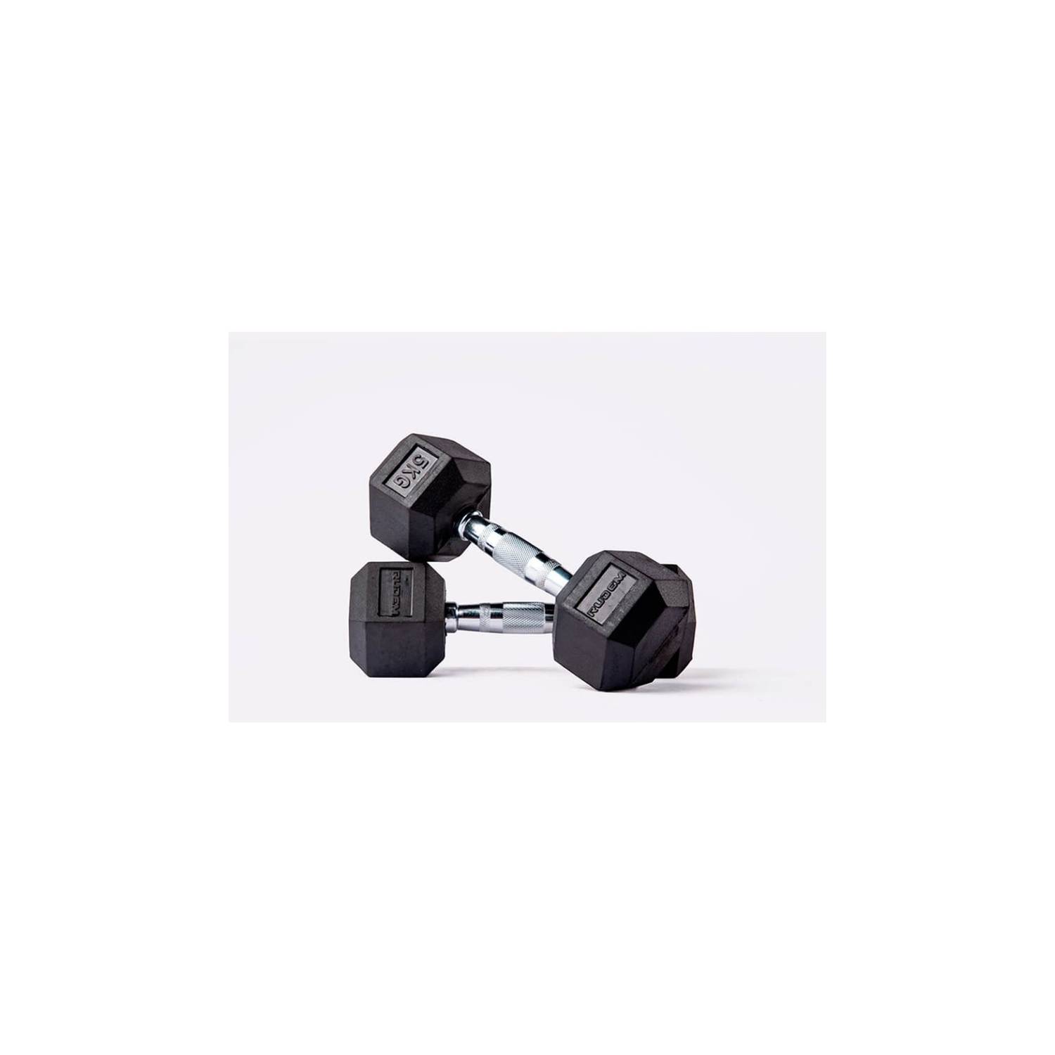 MANCUERNAS HEXAGONALES DE 5KG (x2) - Rudem Fitness Equipment