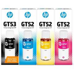 HP - Kit tintas hp gt52 y gt53 original  m0h54al/ m0h55al/ m0h56al/ 1vv22al
