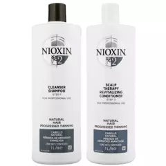 NIOXIN - Nioxin-2 Shampoo Densificador 1000ml +  Acondicionador Cabello Natural