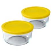 PYREX Pack De 2 Bolos Redondos Tapa Plastica De 4 Tazas - 950 Ml