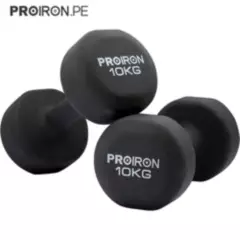PROIRON - Par de mancuernas de neopreno PROIRON de 10kg - negro