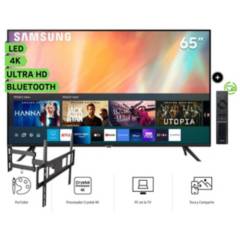 Televisor Samsung LED Smart TV 65 Crystal Ultra HD 4K UN65AU7090GXPE + Rack