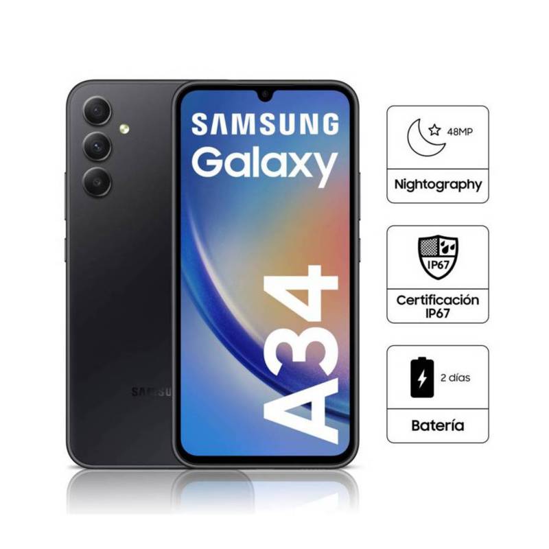 Samsung Galaxy A34 5G 128GB + 6GB RAM - Negro