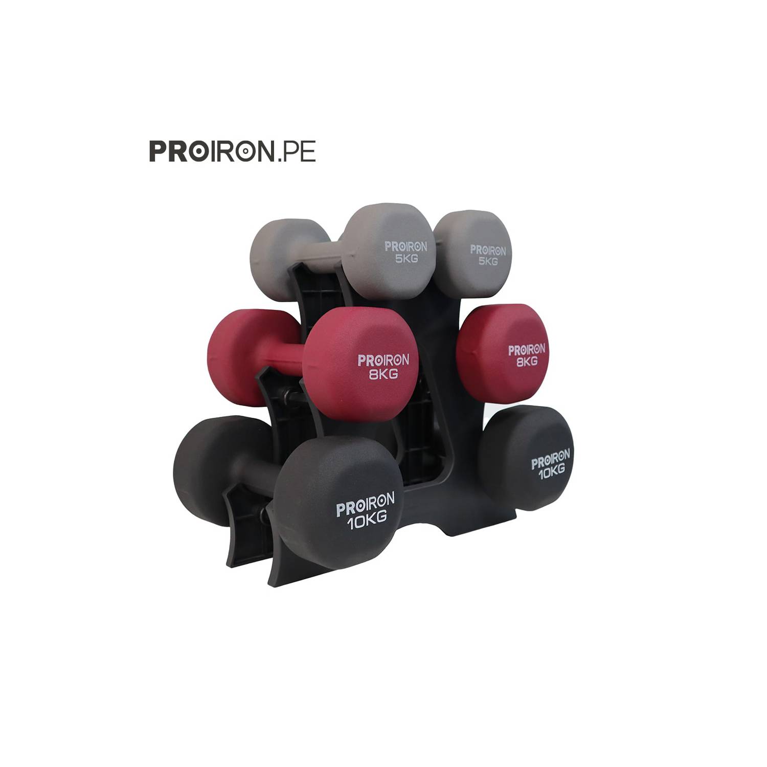 Set de mancuernas de neopreno PROIRON de 5kg 8kg y 10kg PROIRON