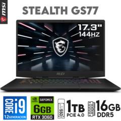 Laptop Msi Stealth GS77, Intel Core i9 12900H 16Gb DDR5 1Tb SSD RTX 3060 17.3 FHD 144Hz.